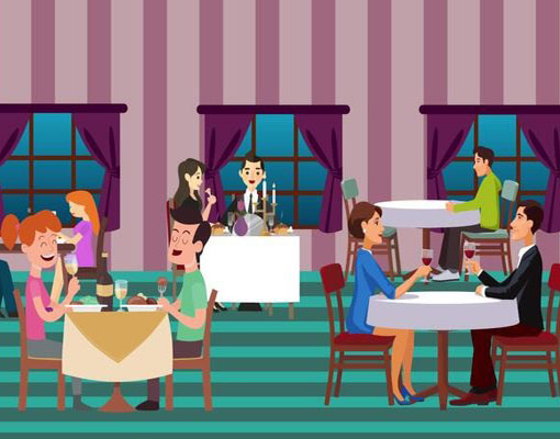 Restaurant team managing orders with ERP