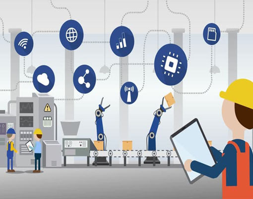 Manufacturing and service teams collaborating in ERP